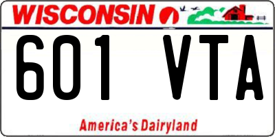 WI license plate 601VTA