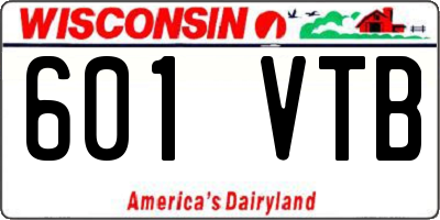 WI license plate 601VTB