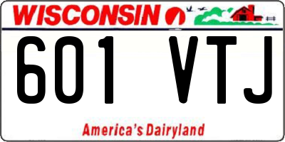 WI license plate 601VTJ