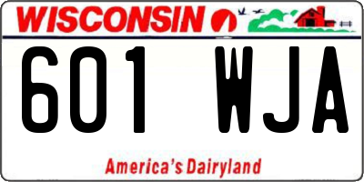 WI license plate 601WJA