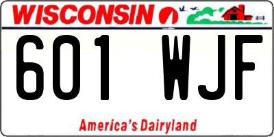 WI license plate 601WJF
