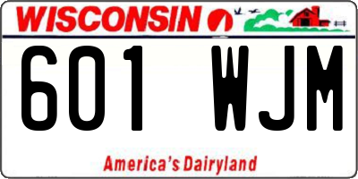 WI license plate 601WJM