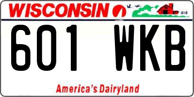 WI license plate 601WKB