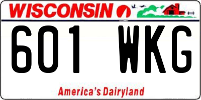 WI license plate 601WKG