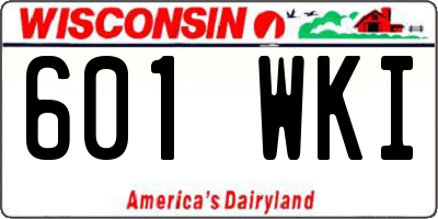 WI license plate 601WKI