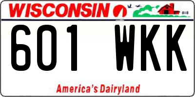 WI license plate 601WKK