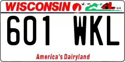 WI license plate 601WKL