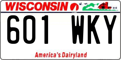 WI license plate 601WKY