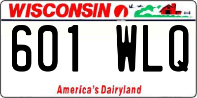 WI license plate 601WLQ