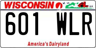 WI license plate 601WLR