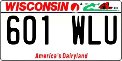 WI license plate 601WLU