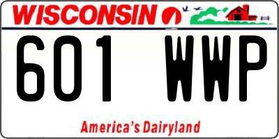 WI license plate 601WWP