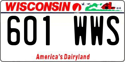 WI license plate 601WWS