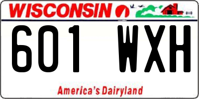 WI license plate 601WXH
