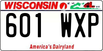 WI license plate 601WXP