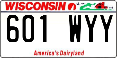 WI license plate 601WYY