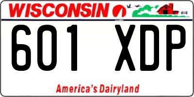 WI license plate 601XDP