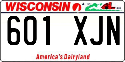 WI license plate 601XJN