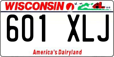 WI license plate 601XLJ