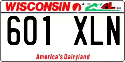 WI license plate 601XLN