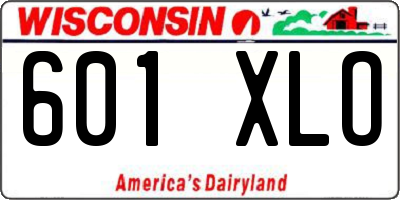 WI license plate 601XLO