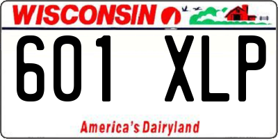 WI license plate 601XLP