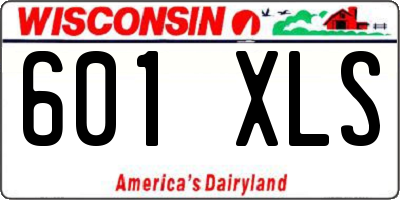WI license plate 601XLS