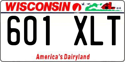 WI license plate 601XLT