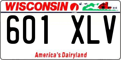 WI license plate 601XLV