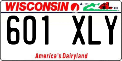 WI license plate 601XLY