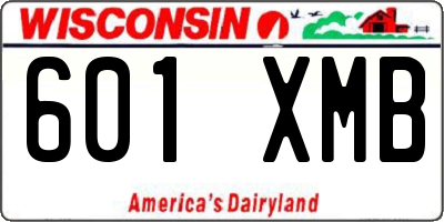 WI license plate 601XMB