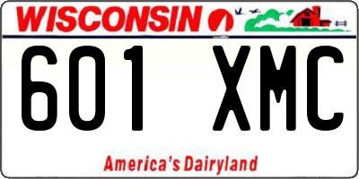 WI license plate 601XMC