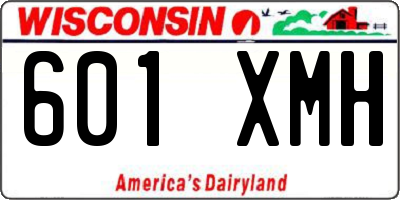 WI license plate 601XMH