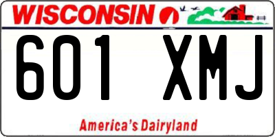 WI license plate 601XMJ