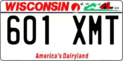 WI license plate 601XMT