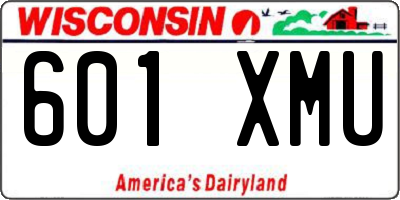 WI license plate 601XMU