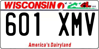 WI license plate 601XMV