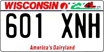 WI license plate 601XNH