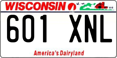 WI license plate 601XNL