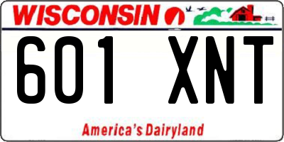 WI license plate 601XNT