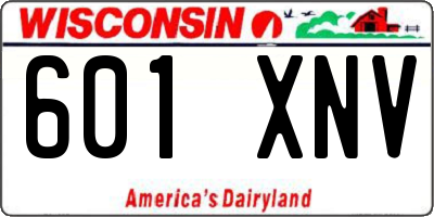 WI license plate 601XNV