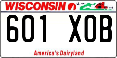 WI license plate 601XOB