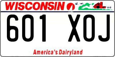WI license plate 601XOJ