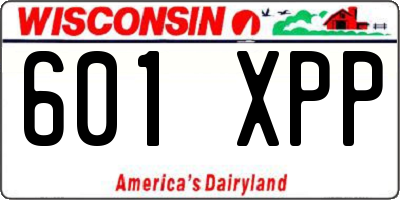 WI license plate 601XPP