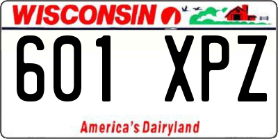 WI license plate 601XPZ