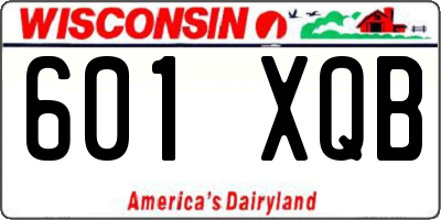 WI license plate 601XQB