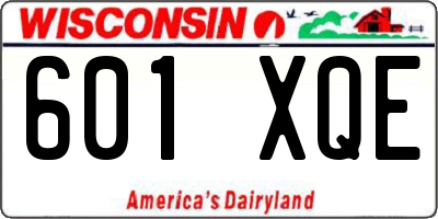 WI license plate 601XQE