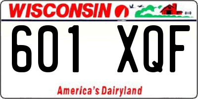 WI license plate 601XQF