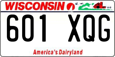 WI license plate 601XQG
