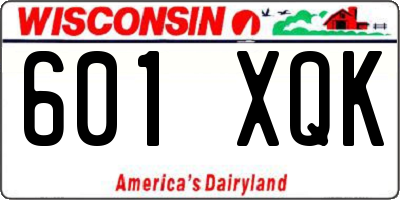 WI license plate 601XQK